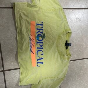 Tropical Island Kids Yellow Shirt